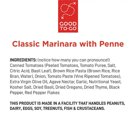 Good To-Go Classic Marinara with Pasta