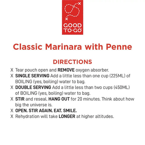 Good To-Go Classic Marinara with Pasta