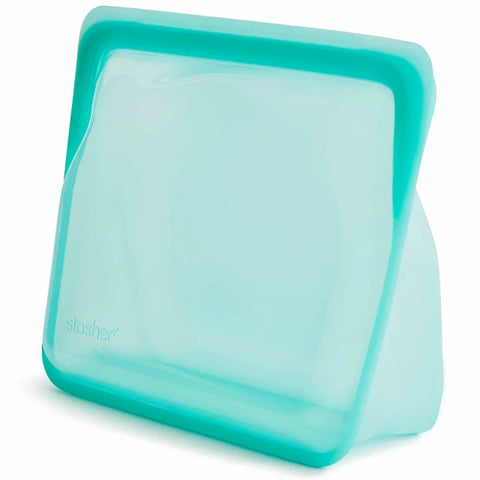 Stasher Stand-Up Mid Bag - Aqua
