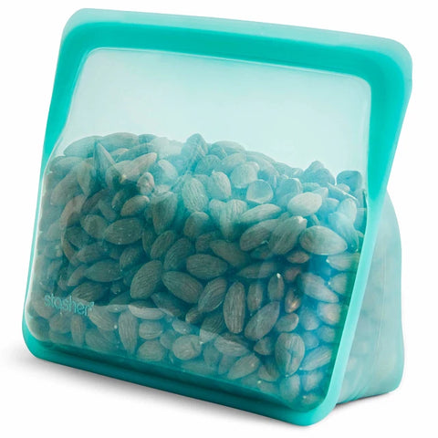 Stasher Stand-Up Mid Bag - Aqua